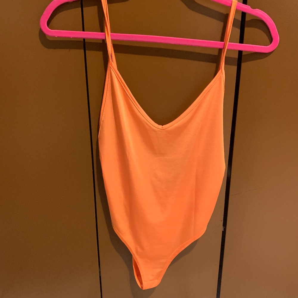 Boohoo Orange Bodysuit with tags